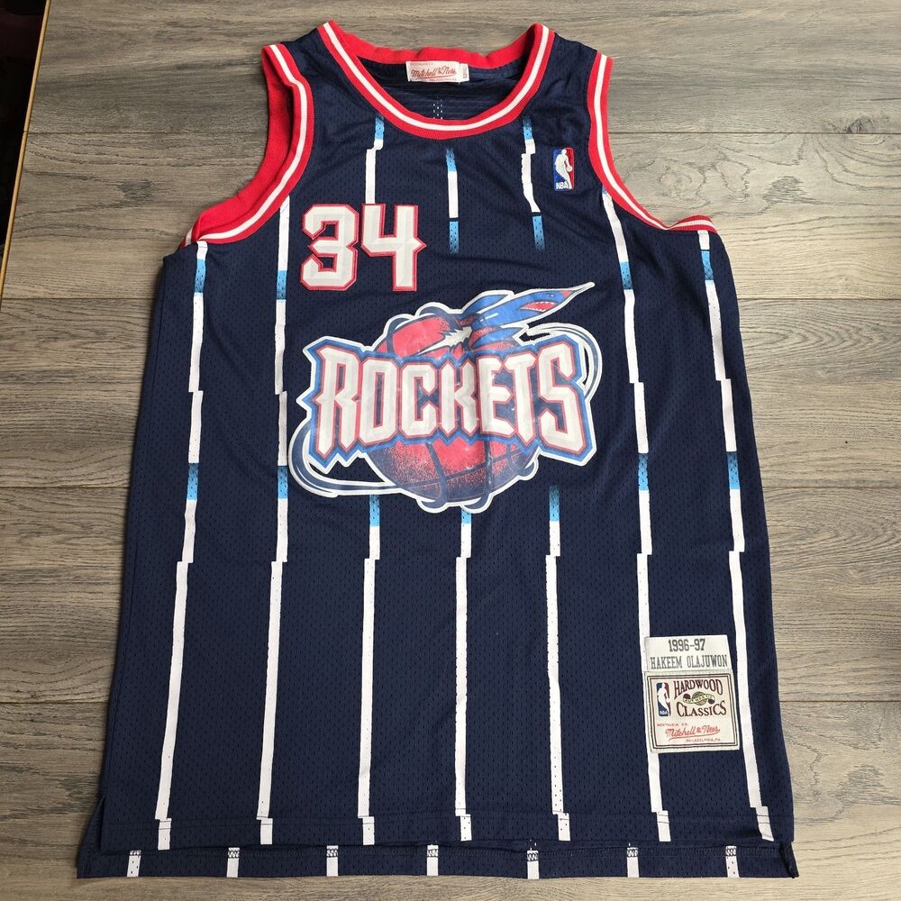Men’s Mitchell & Ness Hardwood Classics Hakeem Olajuwon Jersey Size XL #34